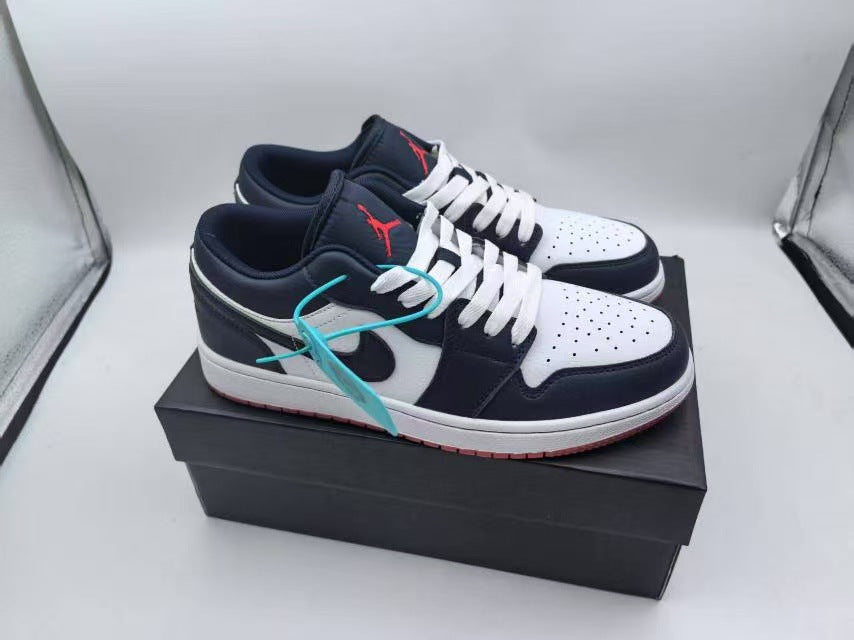 N Unisex Black and White AJ1 Sneakers | With Box