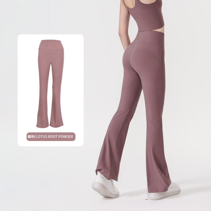 Pantalón Yoga Mujer AL | Microacampanado Y Talle Alto