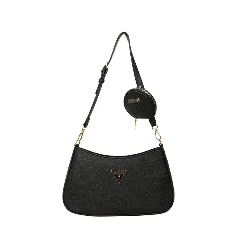 Comercio exterior al por mayor, bolso retro GS Guesser europeo y americano, bolso de hombro de moda de suegra con estampado transfronterizo
