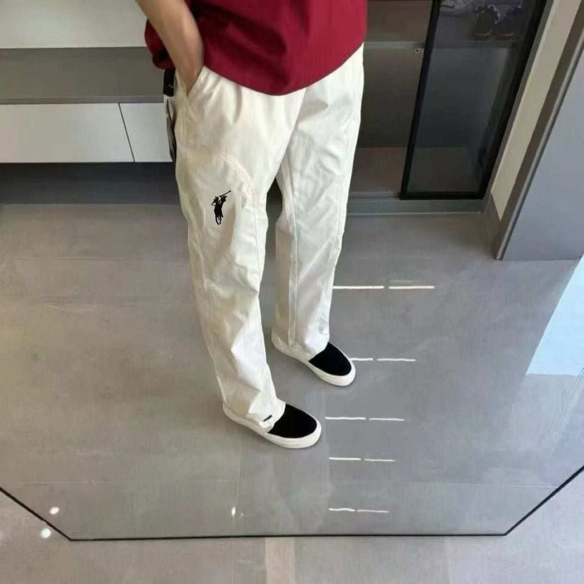 Pantalon décontracté homme | Jambe droite séchage rapide été