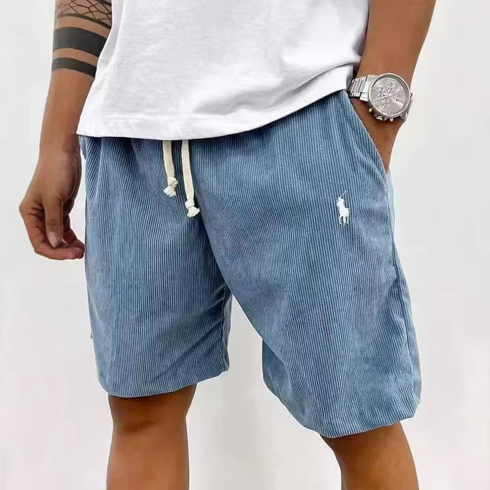 Pantalones Cortos Hombre | Deportivos Pana Bordado Pony Casual 2026
