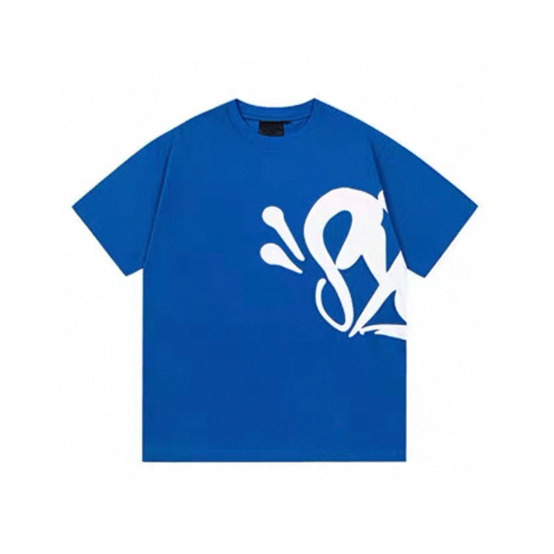 Camiseta americana de hip-hop callejero, camiseta de manga corta holgada con letras de hombre, pantalones cortos informales, conjunto deportivo versátil