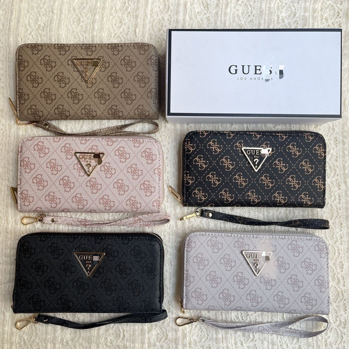Comercio exterior moda triángulo simple con estampado en triángulo y bolso de cartera larga de gran capacidad, bolso de cartera de longitud media