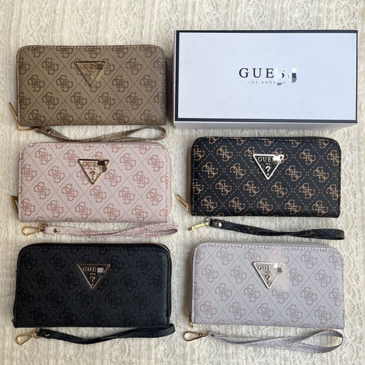 Comercio exterior moda triángulo simple con estampado en triángulo y bolso de cartera larga de gran capacidad, bolso de cartera de longitud media