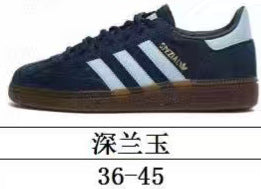 Zapatillas clásicas alemanas de entrenamiento retro, zapatillas casuales versátiles con bloques de color 2025, zapatillas de cuero, zapatillas Forrest Gump, zapatillas de tabla