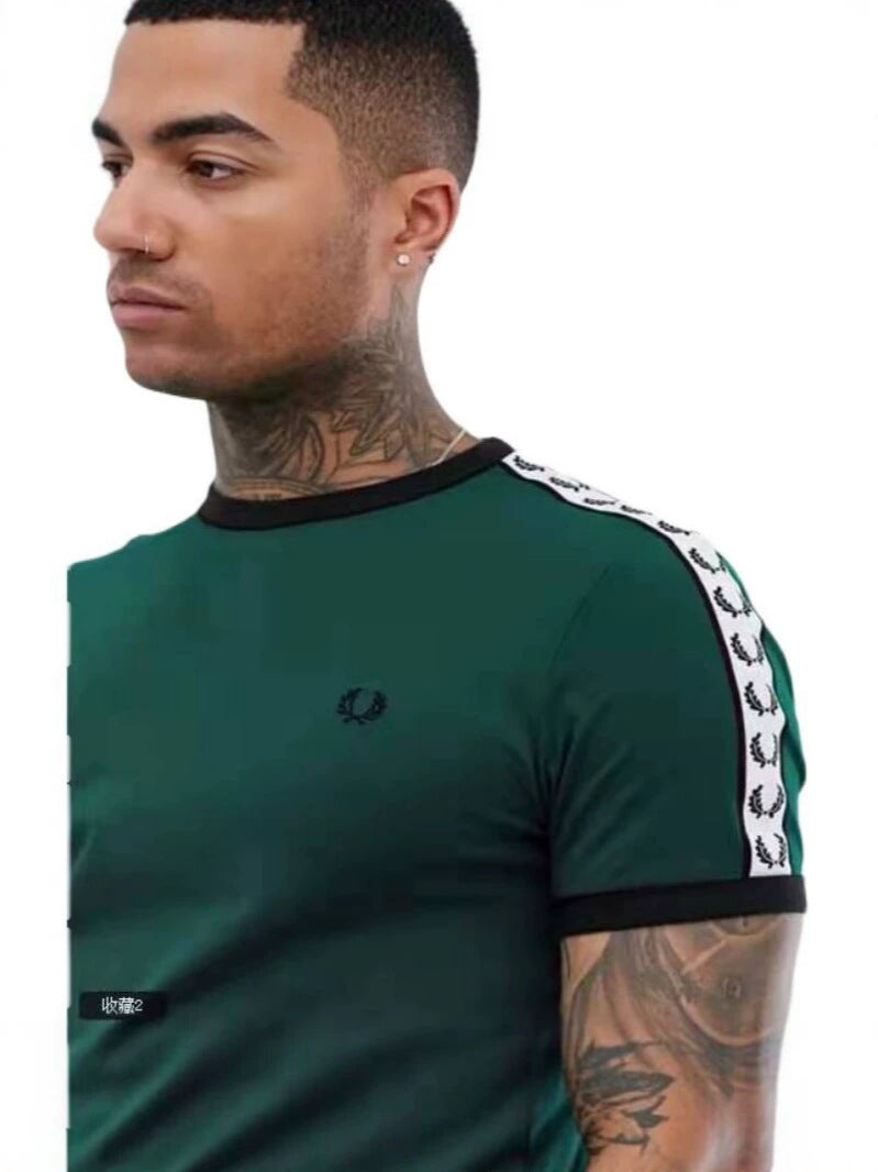 FP Pai Rui Mai Sui camiseta de moda unisex blanca de talla grande y casual de manga corta con tirantes en los hombros