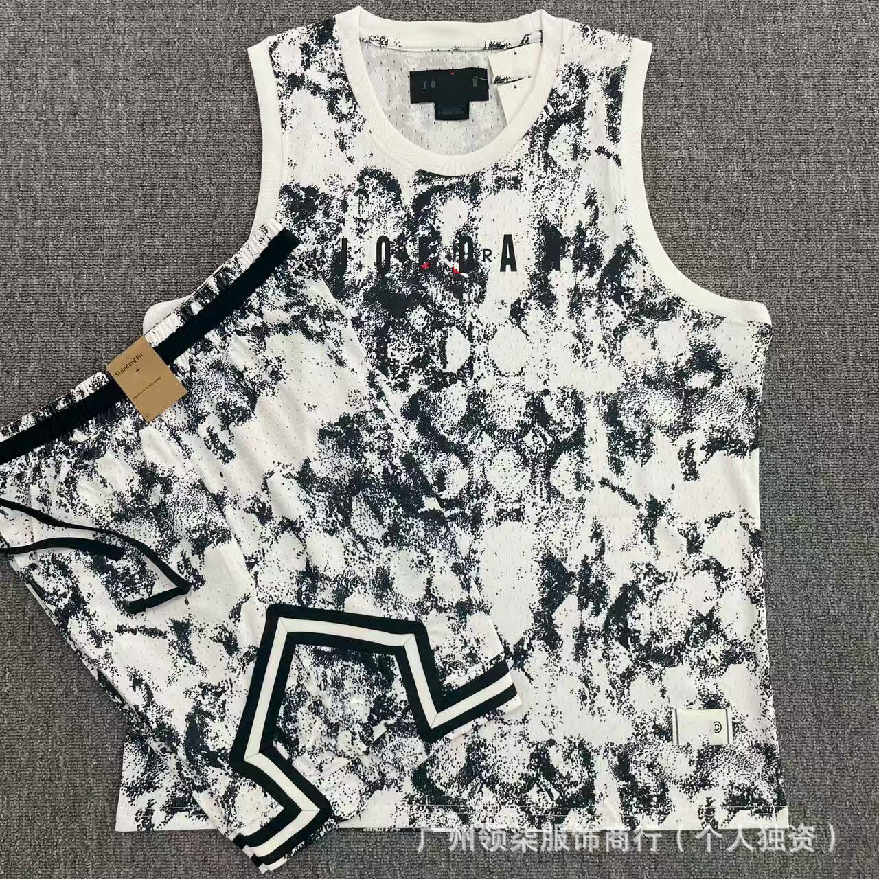 Nuevo chaleco deportivo de baloncesto Flying Man con pantalones cortos, chaleco deportivo casual de correr de secado rápido, transpirable y holgado