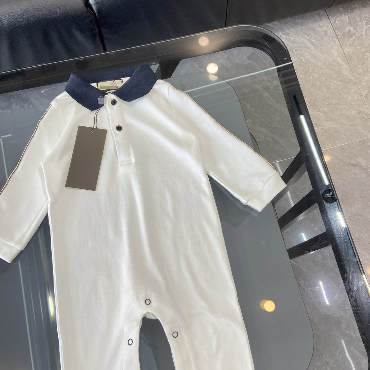 GU Baby Romper | Double Layer in White