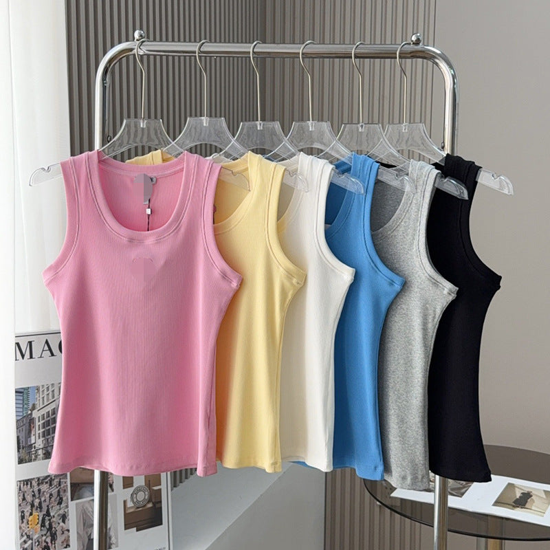 Women's Ribbed T-Shirt LO | Embroidered Cotton