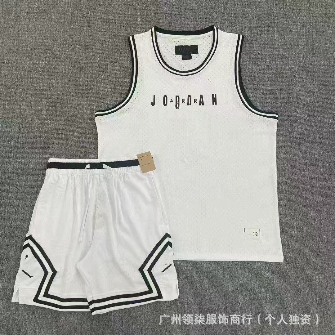 Nuevo chaleco deportivo de baloncesto Flying Man con pantalones cortos, chaleco deportivo casual de correr de secado rápido, transpirable y holgado