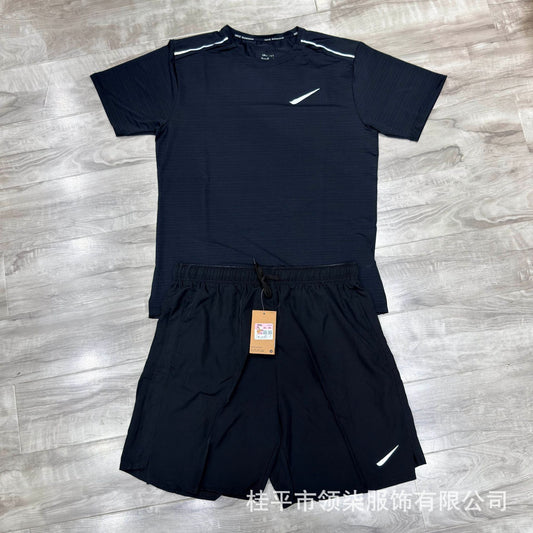 Men's Fitness Running Sports Sets | Short Sleeve Quick Dry