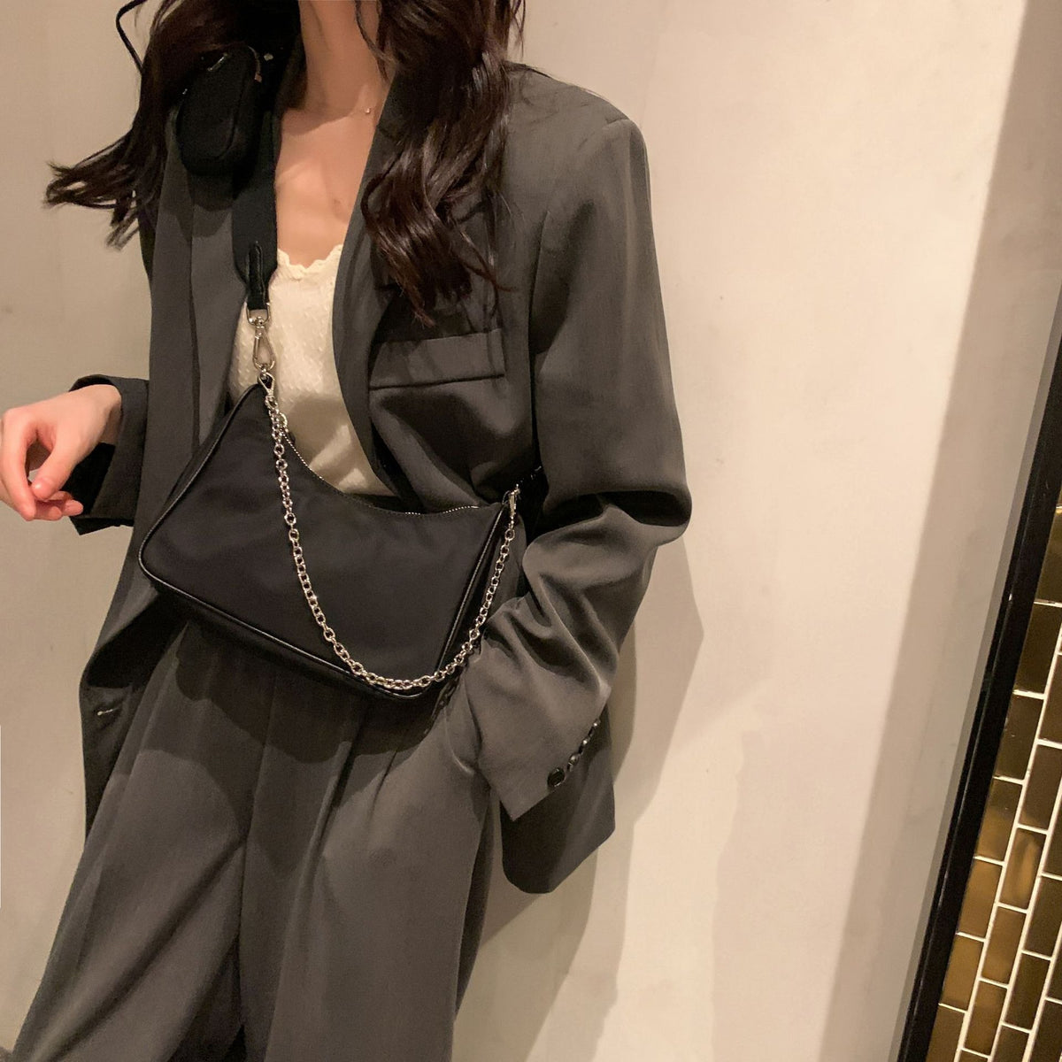 Bolso de nylon para mujer, nuevo bolso crossbody de alta gama, versátil y de moda 2026
