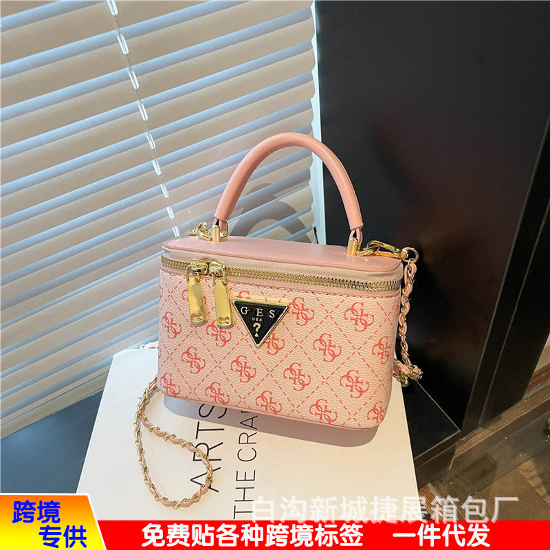 Bolsas de mujer con caja presbyopia popular europea y estadounidense 2025, nueva moda transfronteriza y cadena versátil de bolsos bandolera portátiles