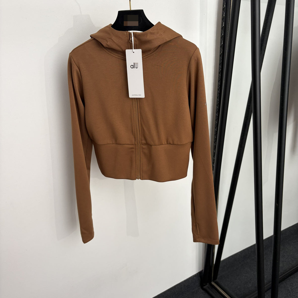 Veste courte à capuche AL | Lettres réfléchissantes