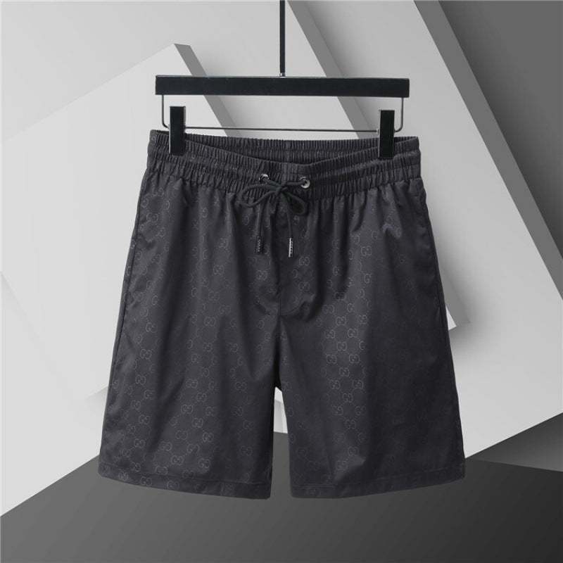 Nuevos pantalones cortos 3D transfronterizos para verano, pantalones cortos de playa de cinco puntas con cinturón, ropa masculina, unisex, versátil y transpirable, estilo británico de moda en comercio exterior
