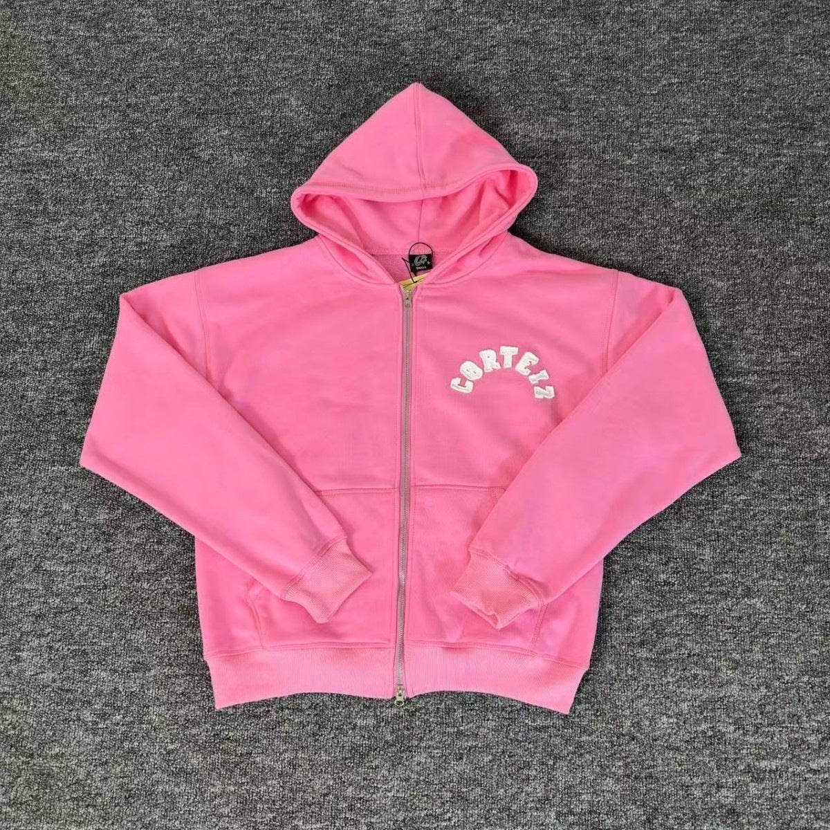 New 2025 cross-border set with embroidered minimalist lettering, high-street fashion loose cardigan, hoodie, and casual pants