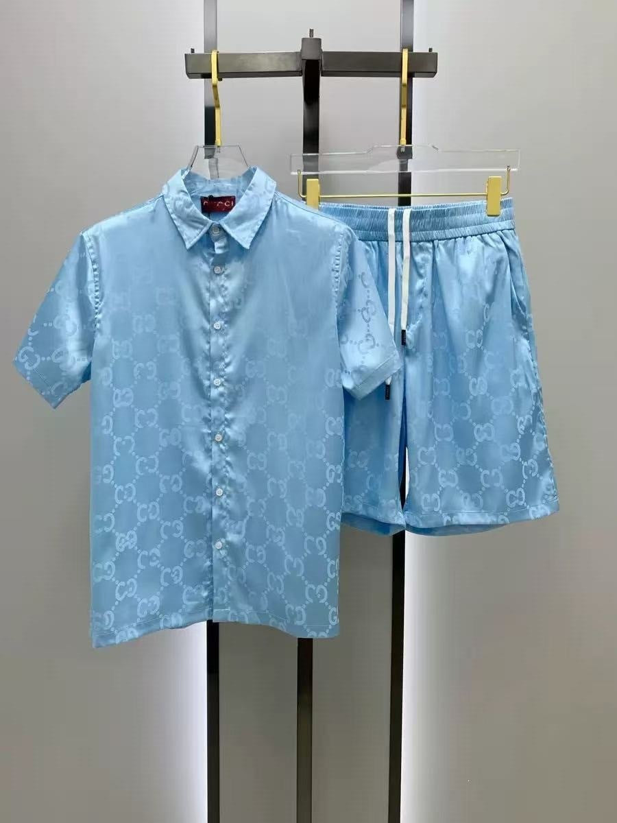 Conjunto Camisa y Pantalón Corto Hombre | Estilo Europeo Verano