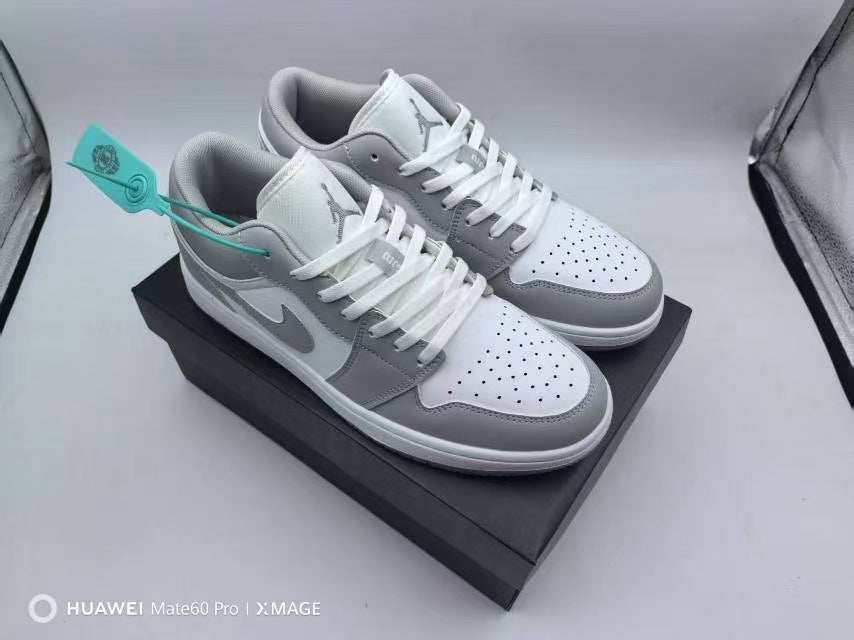N Unisex Black and White AJ1 Sneakers | With Box
