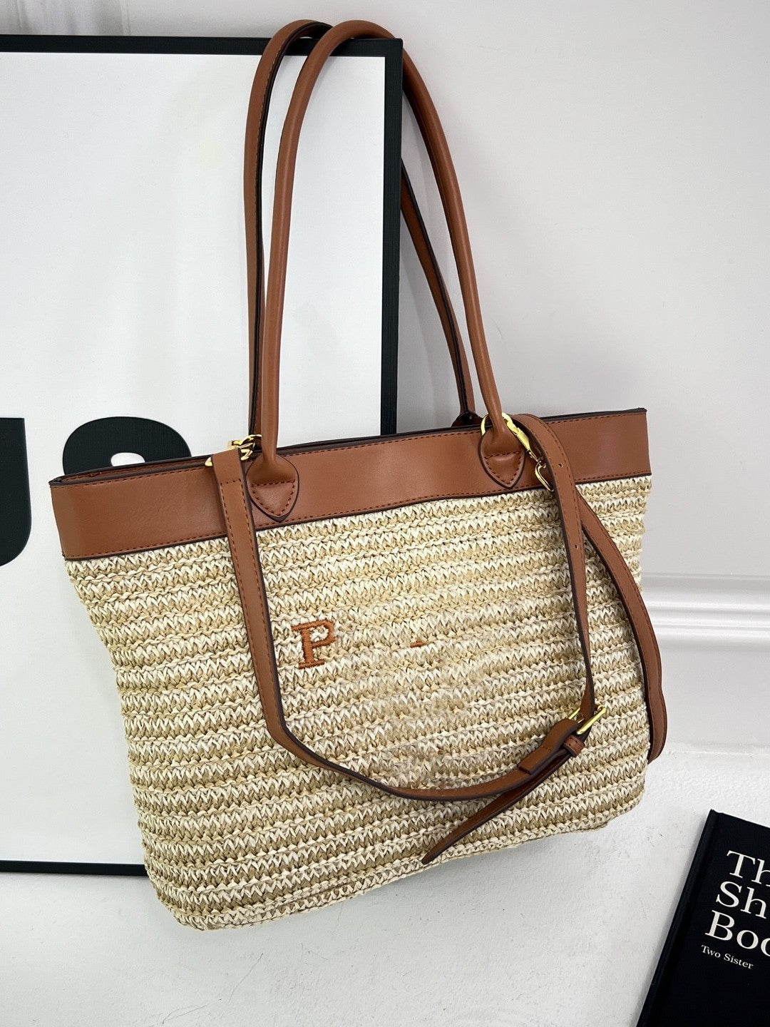Women's Straw Beach Bag | Versatile Fashionable Paper Rope Crossbody | No Box