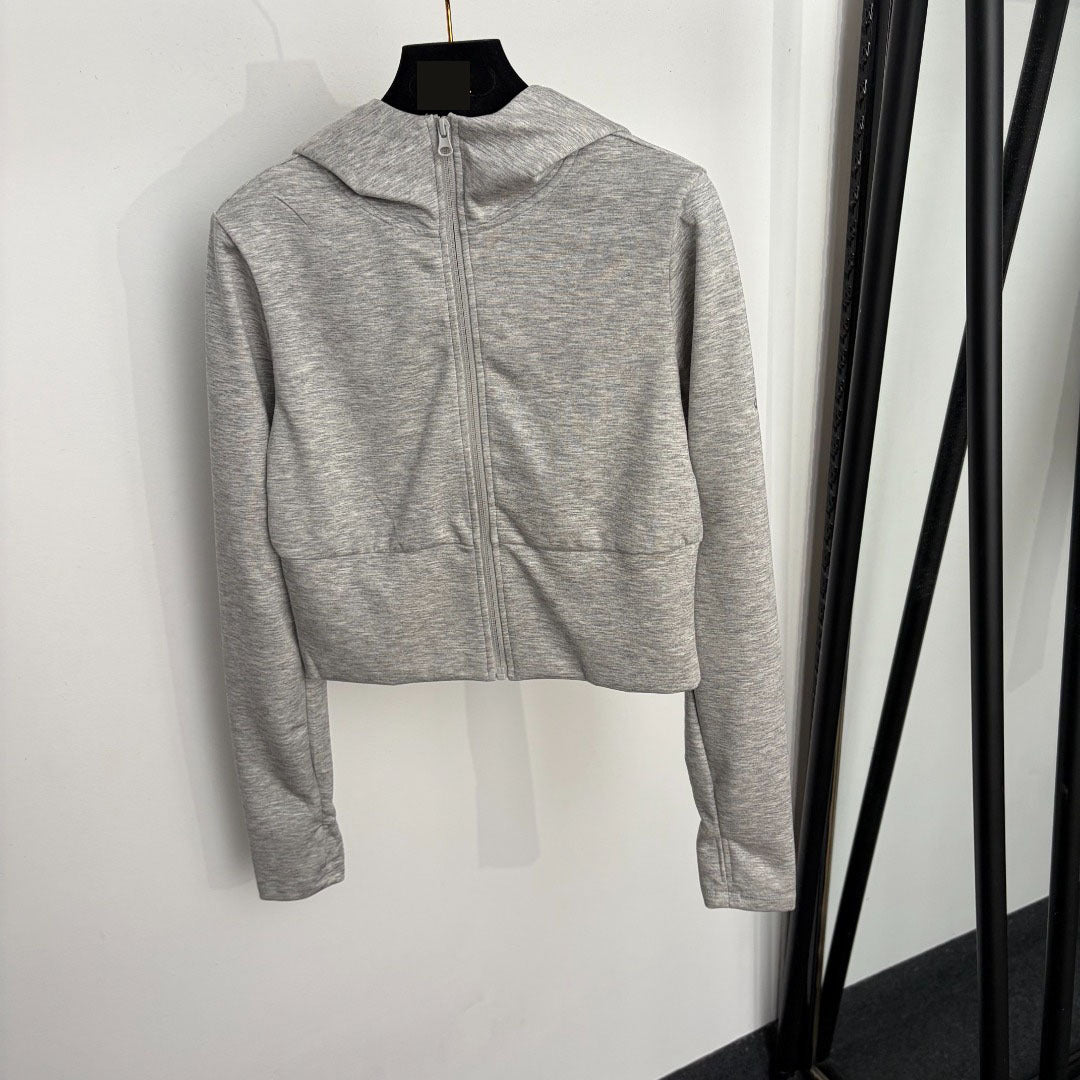 Veste courte à capuche AL | Lettres réfléchissantes