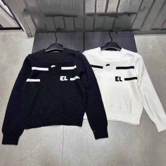 CH Knit Sweater | Round Neck And Long Sleeves