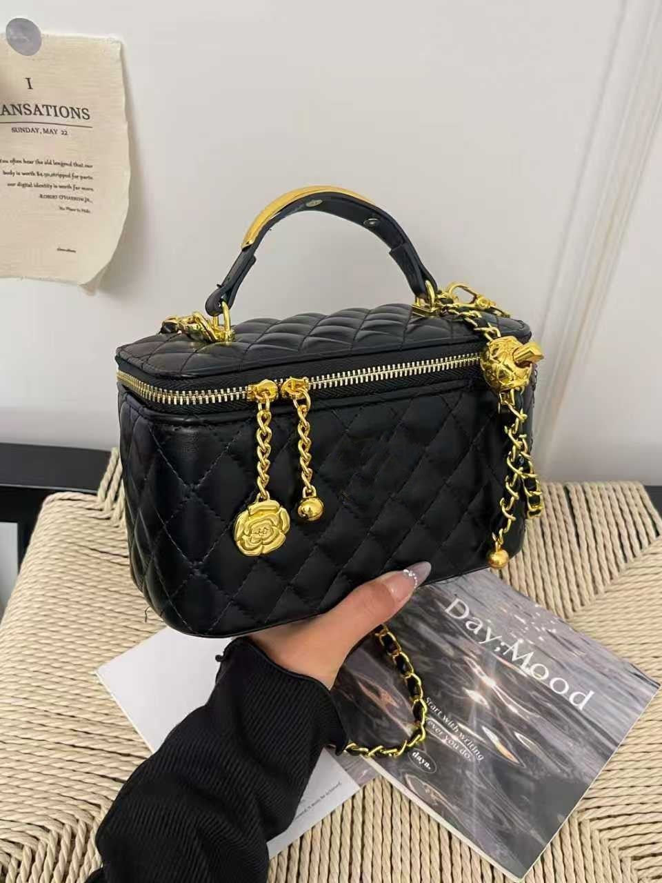 Sac de maquillage de luxe pour femme | Sac à bandoulière tendance de niche transfrontalière | Sans boîte