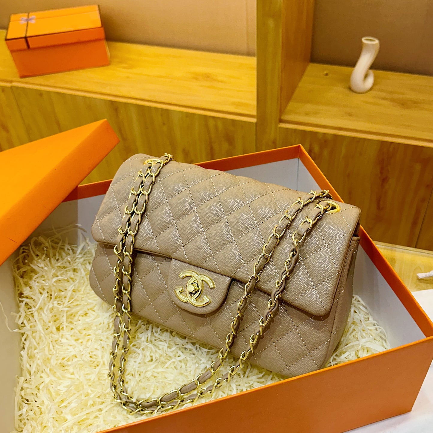 Bolso de un solo hombro con bordado de diamantes estilo Chanel transfronterizo, nuevo estilo de moda 2025, bolso cruzado pequeño y de alta calidad para desplazamientos