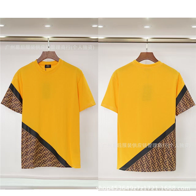 Versión correcta de la tendencia de lujo de París B: 26SS nuevo bordado unisex con cuello redondo, camiseta de algodón de manga corta y manga corta, comercio exterior