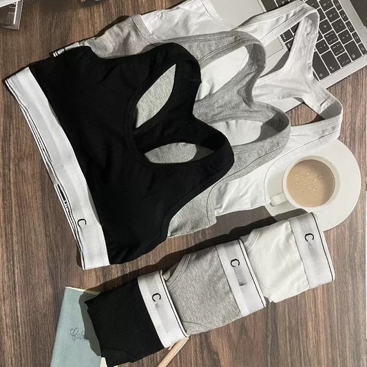 Set de ropa interior de mujer, set original estándar de línea I de UCKO, conjunto de braguitas en forma de U, conjunto de copa triangular transpirable cómodo