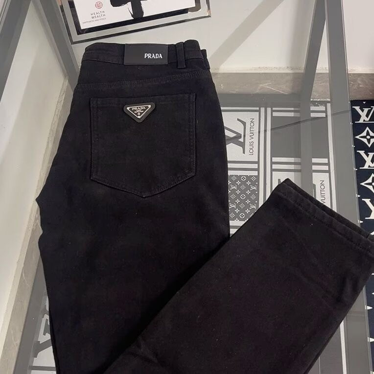 PRADA Pantalones Negros Ajustados Hombre
