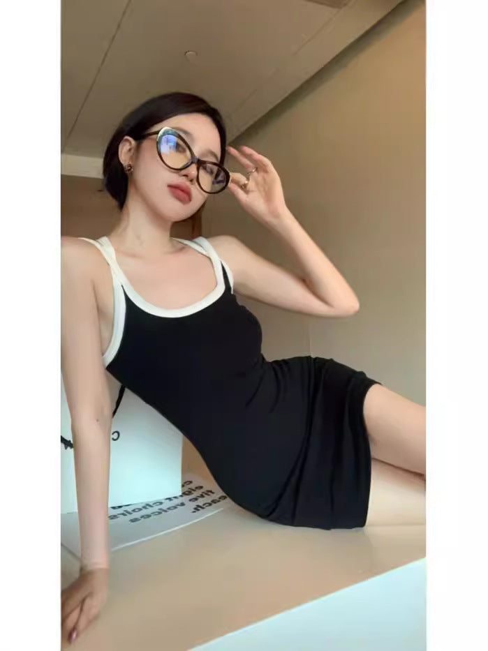 Vestido camisola sexy para chicas calientes verano 2026 nueva cintura ajustadora de cintura con chaleco de cadera de nicho