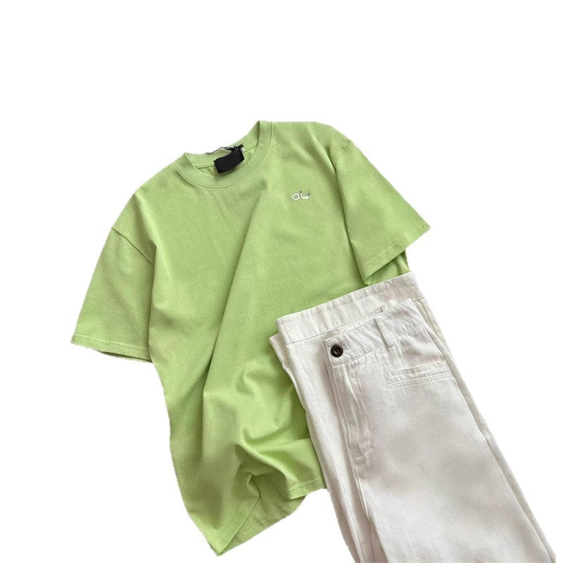 Women's Loose Casual T-Shirt | Pure Cotton Candy-Colored Short Sleeve