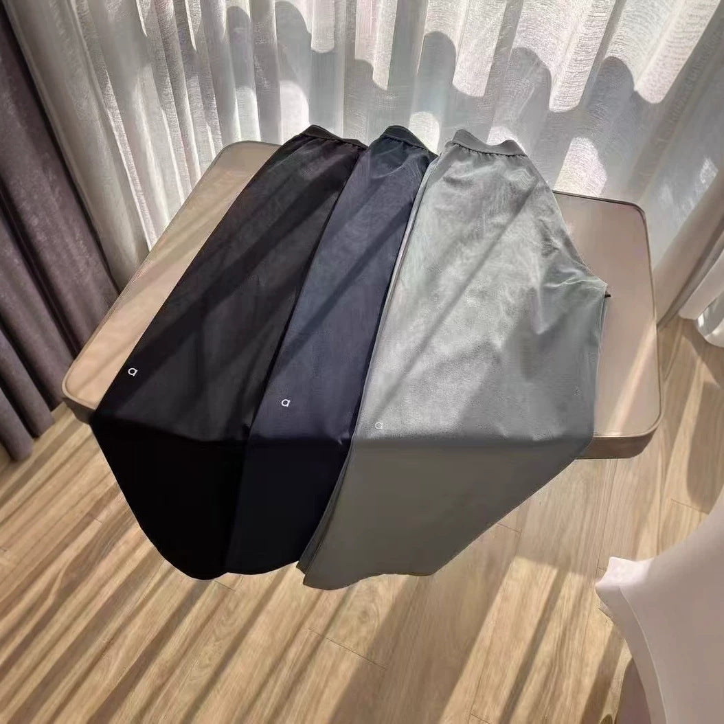 Pantalones de cinco colores de secado rápido para mujer 2025, pantalones largos casuales con letras reflectantes, pantalones largos largos de pierna recta AL con caída y capiada primavera/verano