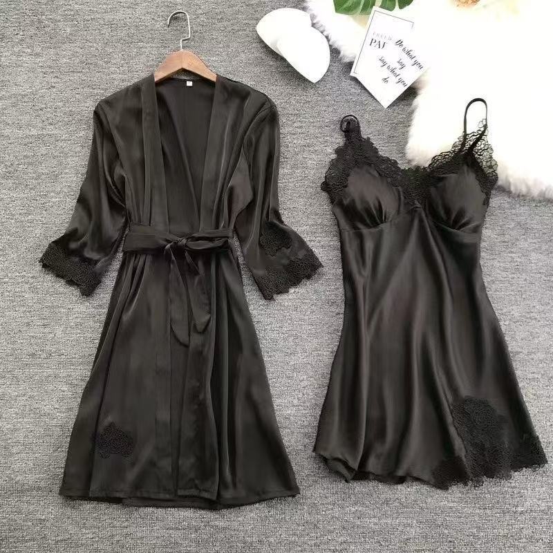 Comercio exterior femenino nuevos pijamas de talla grande de varias piezas, pijamas de talla grande con compresas para sujetadores