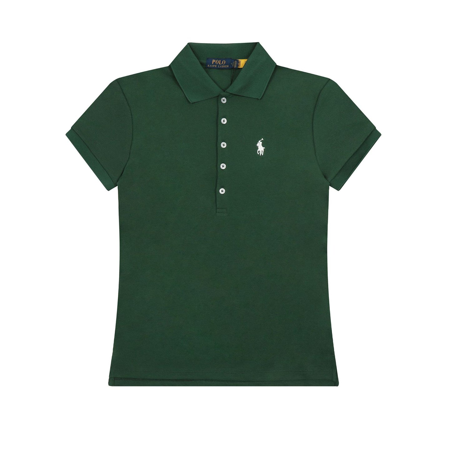 2024 Verano de moda 2024 Nuevo War Horse Camisa Polo Casual Sencilla de Cinco Botones Bordada para Mujer, Manga Corta