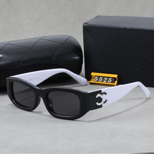 Nueva Xiaoxiang Panda Gafas de bloques de color en blanco y negro 2026 Gafas de sol para celebridades en Internet para protección UV