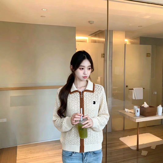 Fine Open-Knit Cardigan S | Vintage Style