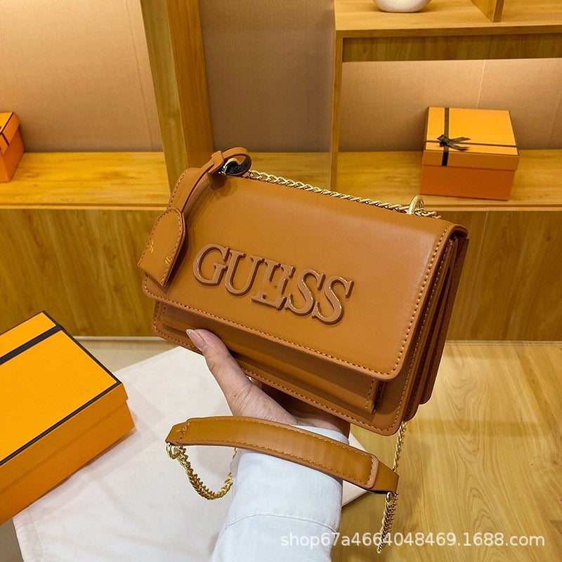 Bolso pequeño transfronterizo para mujer 2024 de moda de moda femenina bolso de un hombro con cadena cruzada con cadena, bolsos cuadrados pequeños