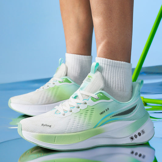Zapatillas de correr ultraligeras Jaka transpirables con placa de carbono por pareja de zapatillas deportivas de medición física para estudiantes de carreras al aire libre para hombres