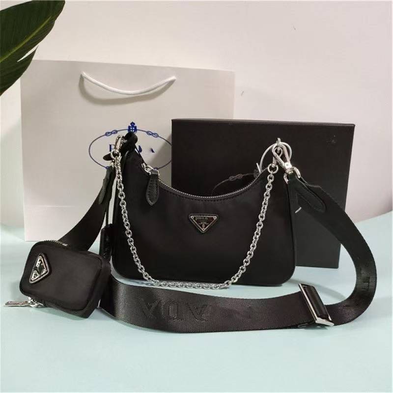 Bolso de hombro original de tejido de nailon de comercio exterior al por mayor, bolso triangular de alta calidad Dongguan tres en uno para las axilas, bandolera