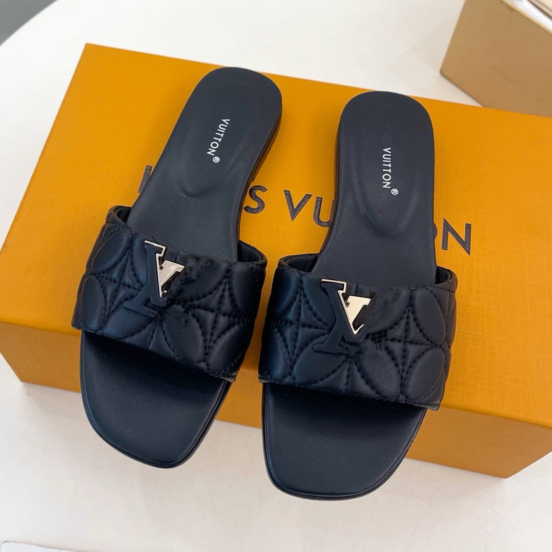 Zapatillas Lujia de la estación europea, zapatillas nuevas de mujer para verano 2025, chanclas de alta gama de moda, ropa de exterior para bailarinas de mujer frescas