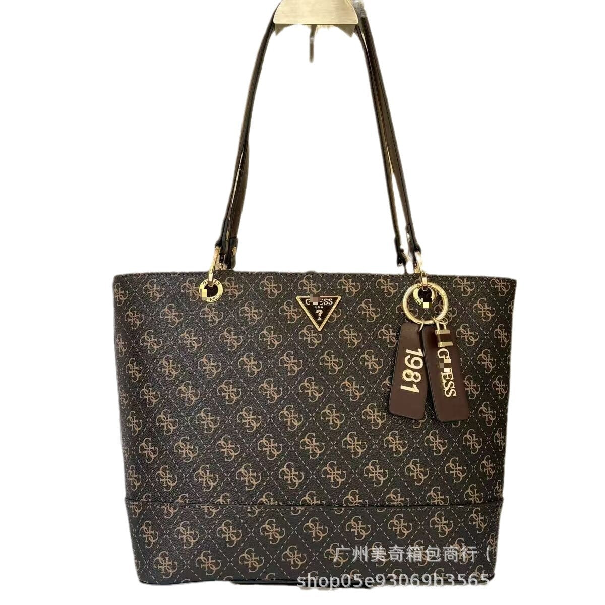 GS Comercio Exterior Moda europea y americana Bolso de mamá colgante Colgante Bolso de compra Bolsa grande con cubo estampado Bolso de un solo hombro para mujeres