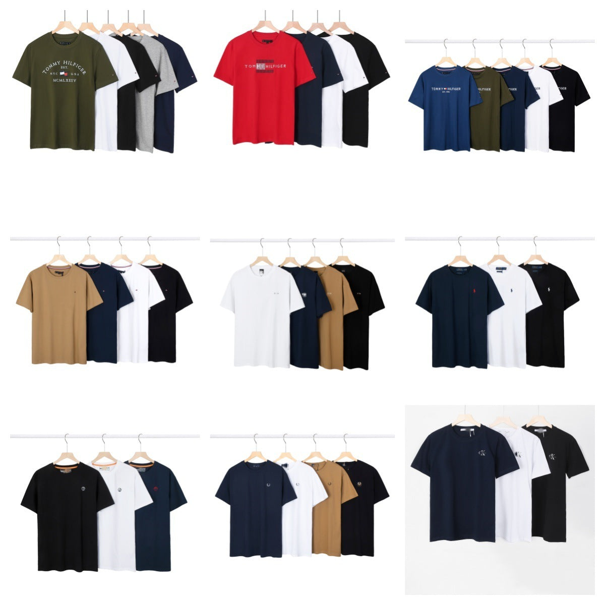 T-shirt Tommy a maniche corte ricamata di coppia | Puro cotone