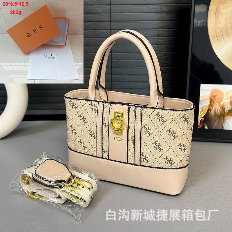 Bolso de mujer superventas impreso en Europa y Estados Unidos 2026 nuevo bolso cruzado ancho de tira cruzada de gran capacidad para mujer