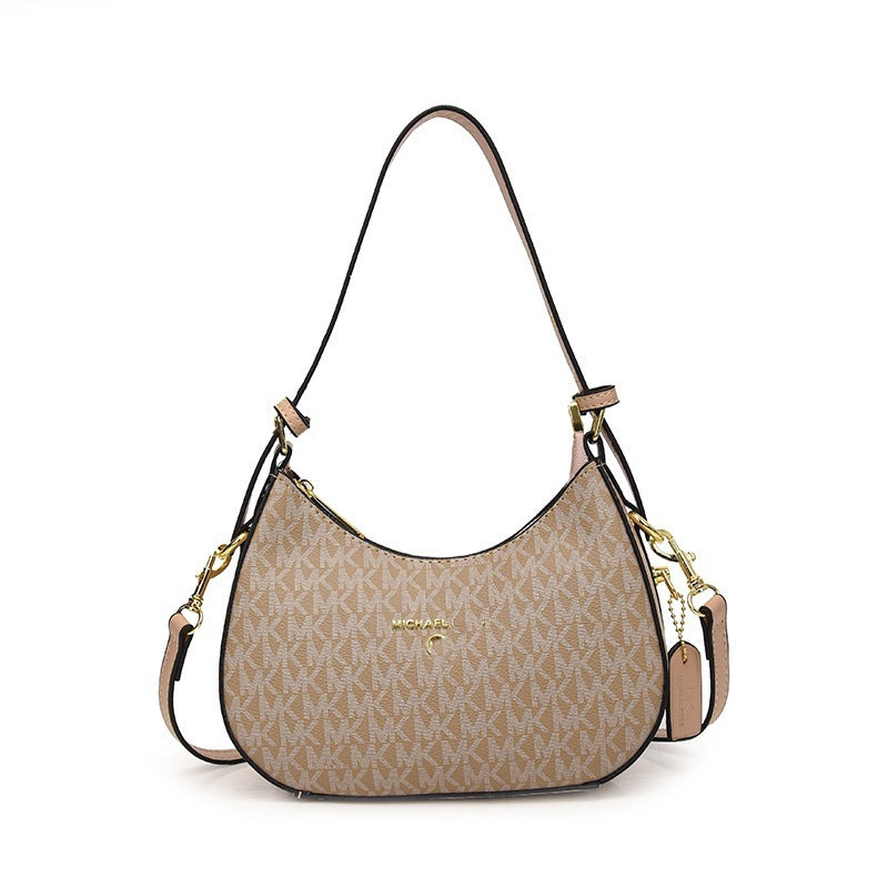 Bolsa de axilas para mujer 2025, nueva y de moda francesa de nicho de alta gama, bolso cruzado de un hombro y media luna