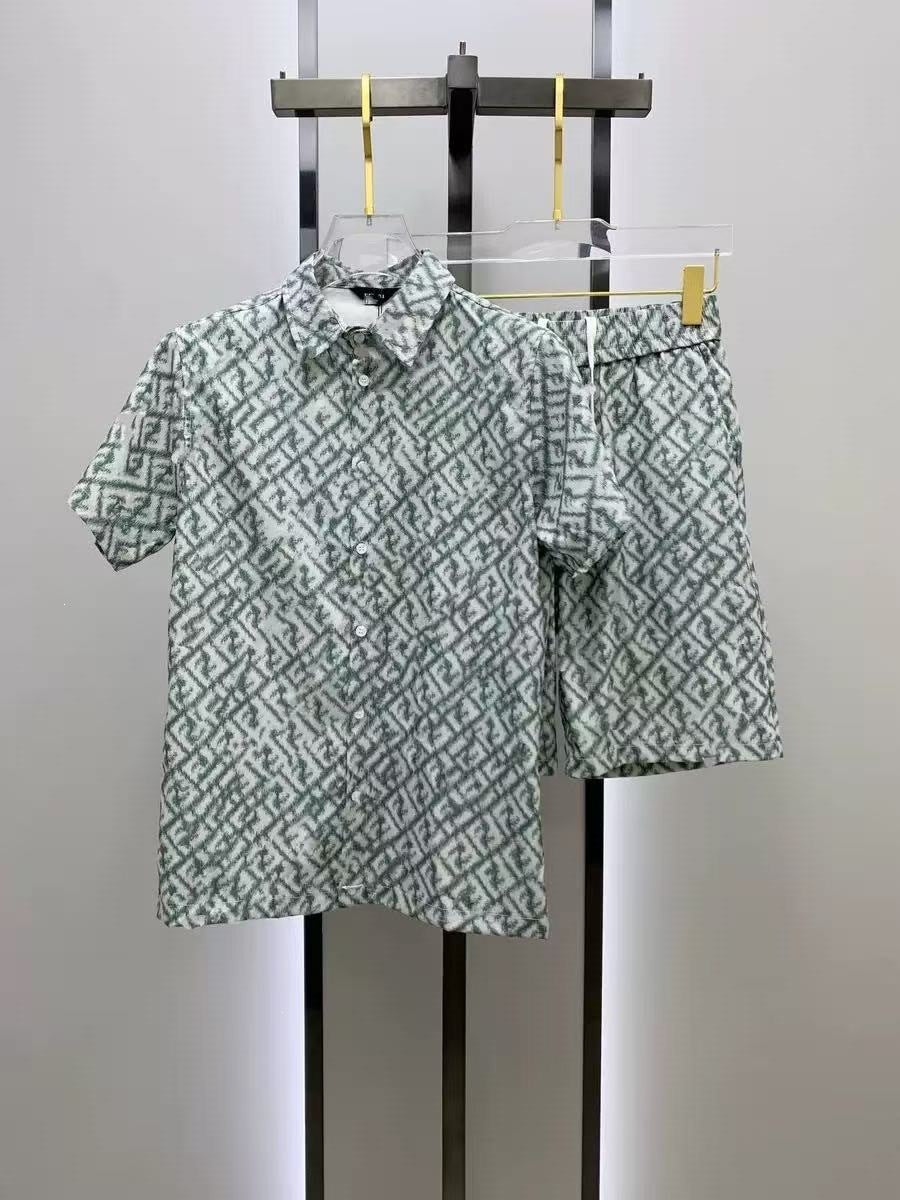 Conjunto Camisa y Pantalón Corto Hombre | Estilo Europeo Verano
