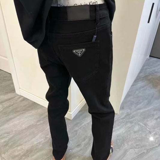 PRADA Pantalones Negros Ajustados Hombre