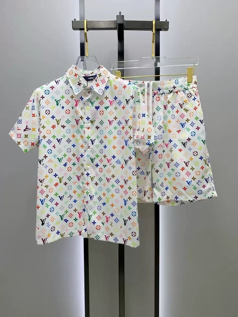 Conjunto Camisa y Pantalón Corto Hombre | Estilo Europeo Verano
