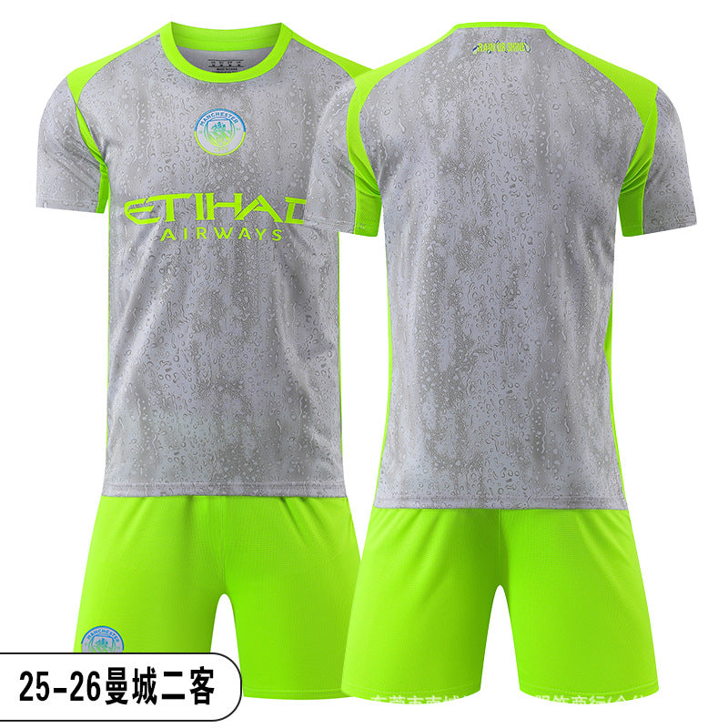 26 27 Camiseta de local del Manchester City, set de equipación de fútbol de la Premier League 9 de Haaland, equipación de entrenamiento infantil, nueva camiseta