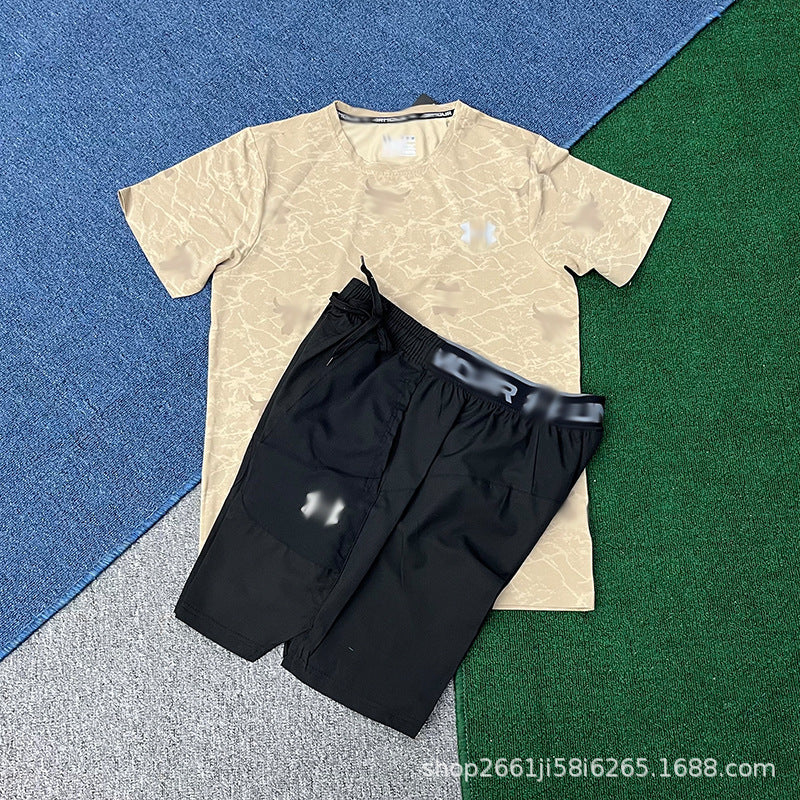 Nuevos deportes, atletismo, entrenamiento, carreras de verano masculinas y femeninas, deportes, fitness, trajes de manga corta, shorts de secado rápido, marea maratón